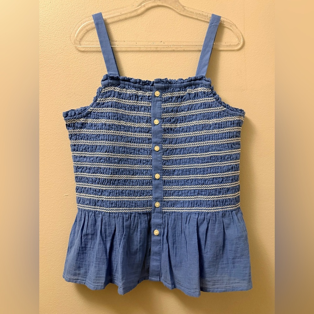 Polo by Ralph Lauren Blue Smocked Kids Tank Top or Women's